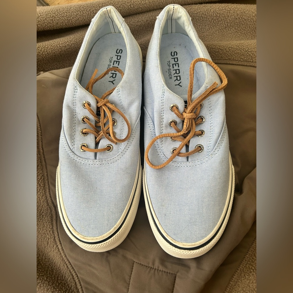 Sperry Men's Light Blue Canvas Boat Shoes